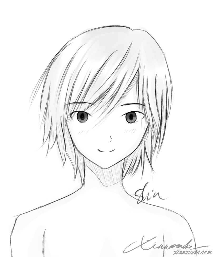 Tutorial Paint Tool SAI Menggambar Sketsa Manga Close UP By