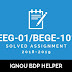 IGNOU BA/BDP EEG-01/BEGE-101 Solved Assignment 2018-2019