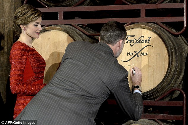 King Felipe and Queen Letizia visits Freixenet Winery