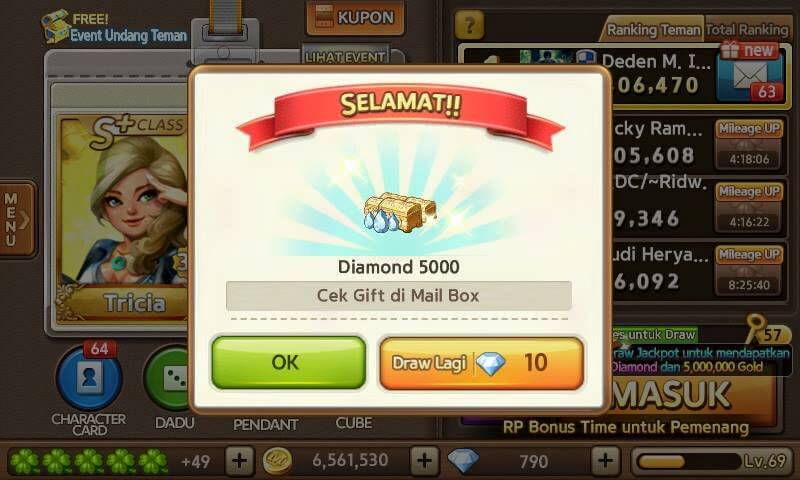 Cara Dapat Diamond 5000 LINE Let's Get Rich