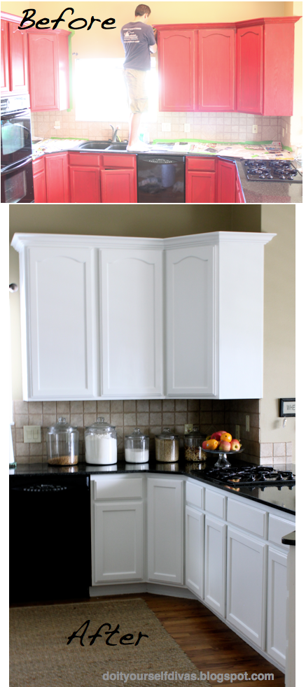How To Paint Over Red Painted Cabinets, How To Paint Already Painted Kitchen Cabinets