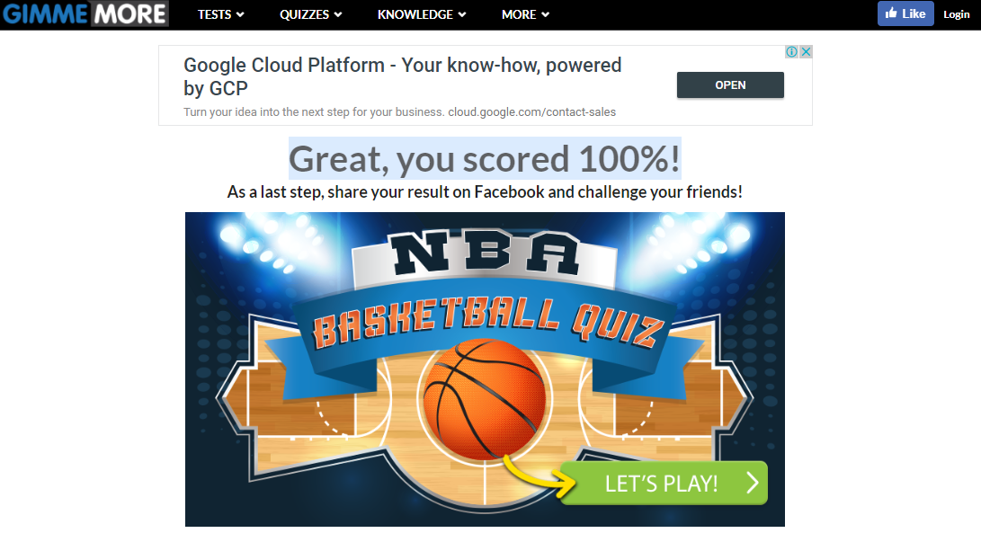 The All Net NBA Basketball Quiz Answers Gimme More 100 Scored