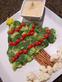 Platos con Vegetales Decorados para Navidad