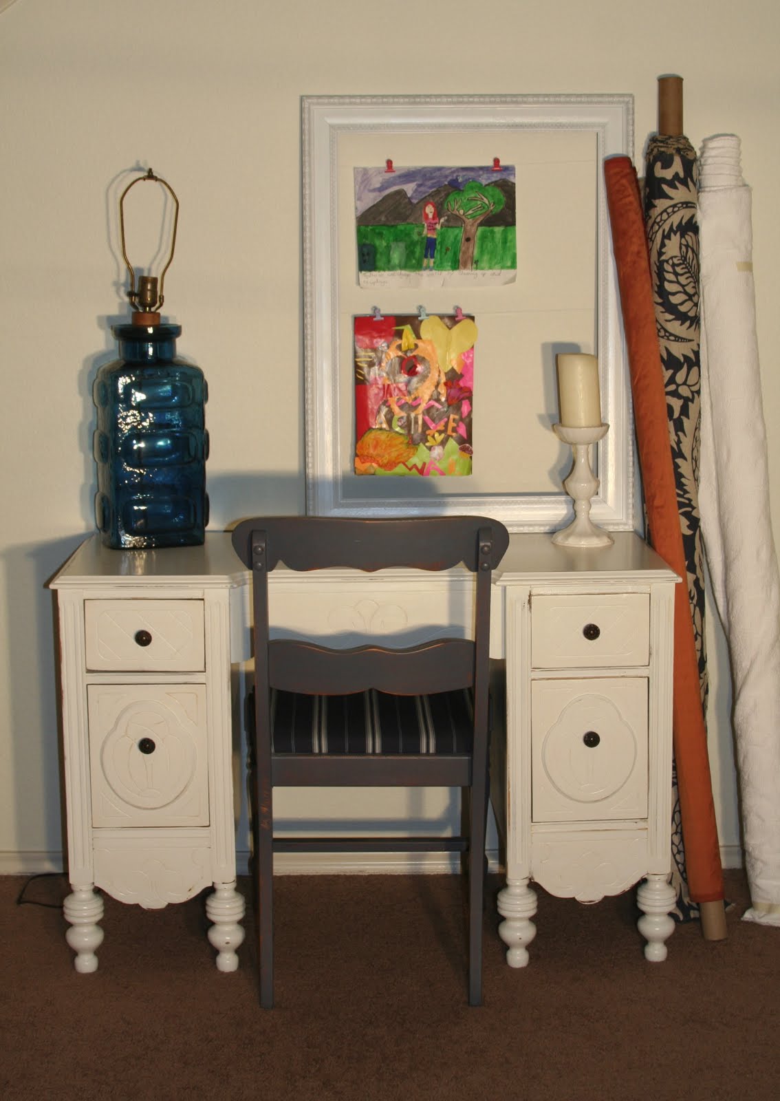 RetroChic Restorations White Antique desk