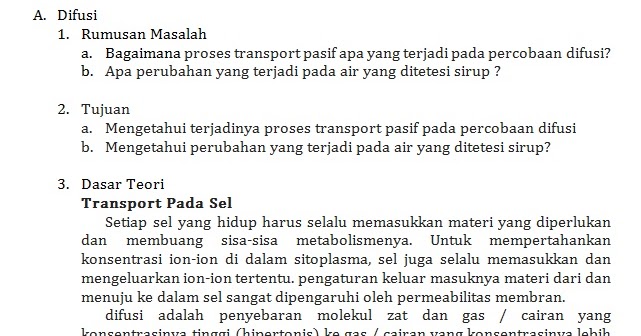 Praktek Difusi Osmosis Biologi Meet Play