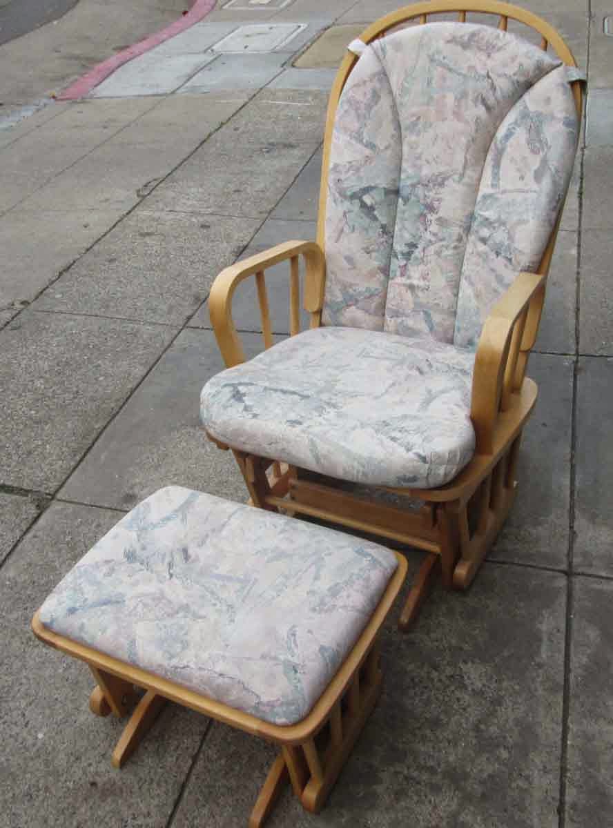 UHURU FURNITURE & COLLECTIBLES SOLD Glider Rocker and Ottoman 40 / both