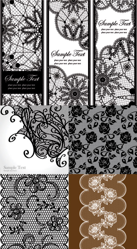 Quality Graphic Resources: Vintage Lace Backgrounds