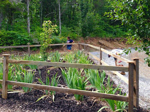 The new fence around the cul-de-sac