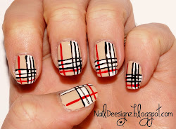 burberry nail art design 3