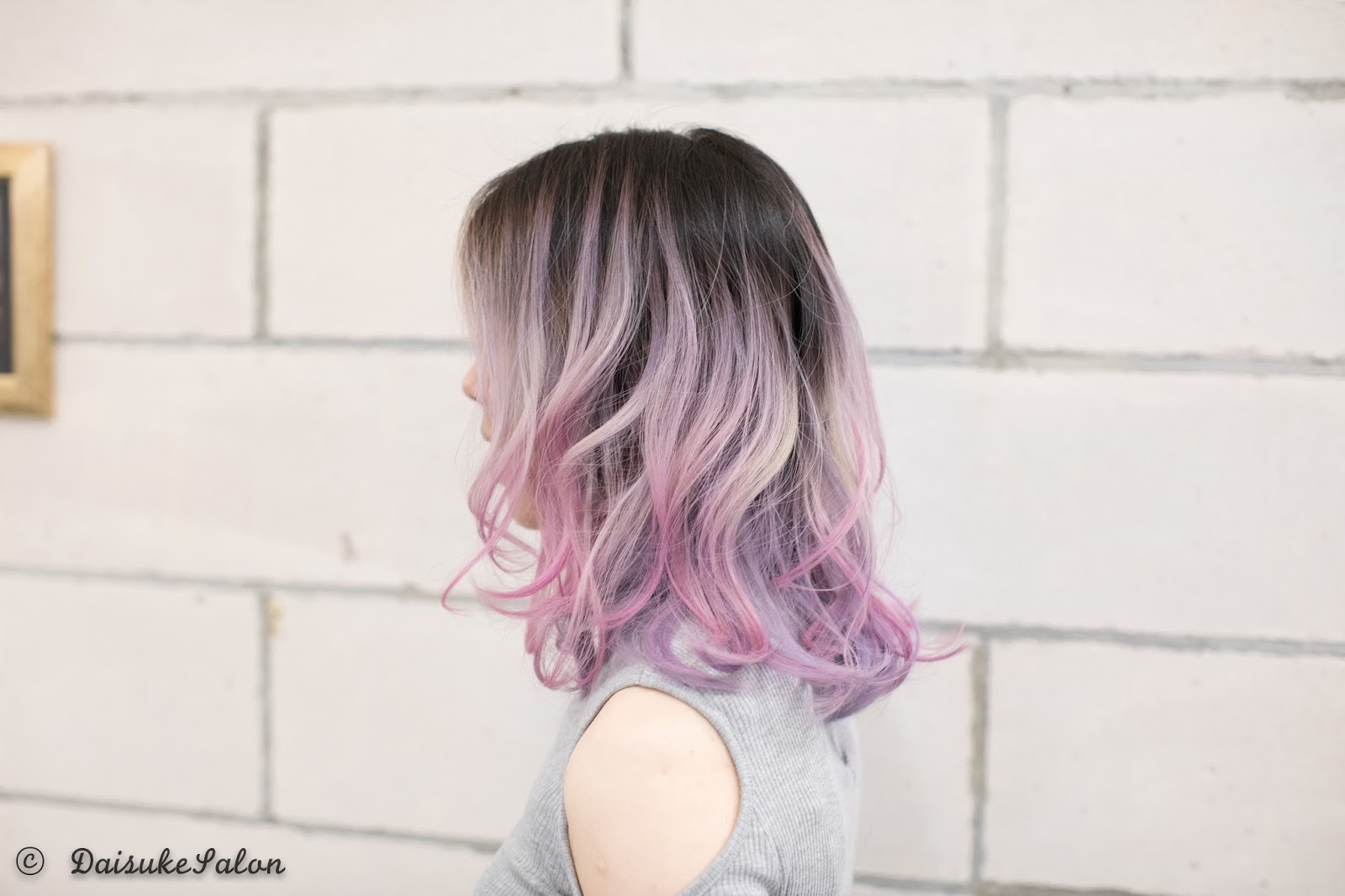 Welcome Balayage Ombre Pale Pink Pale Purple