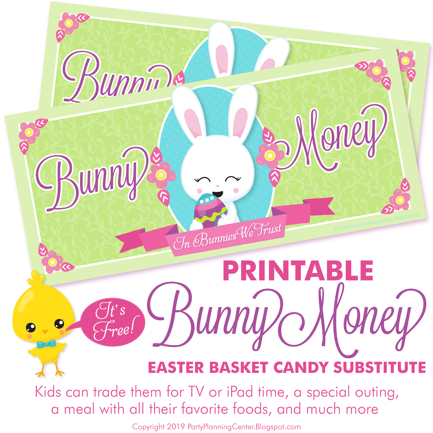 Creative Easter Basket Ideas FREE Bunny Money Party Planning