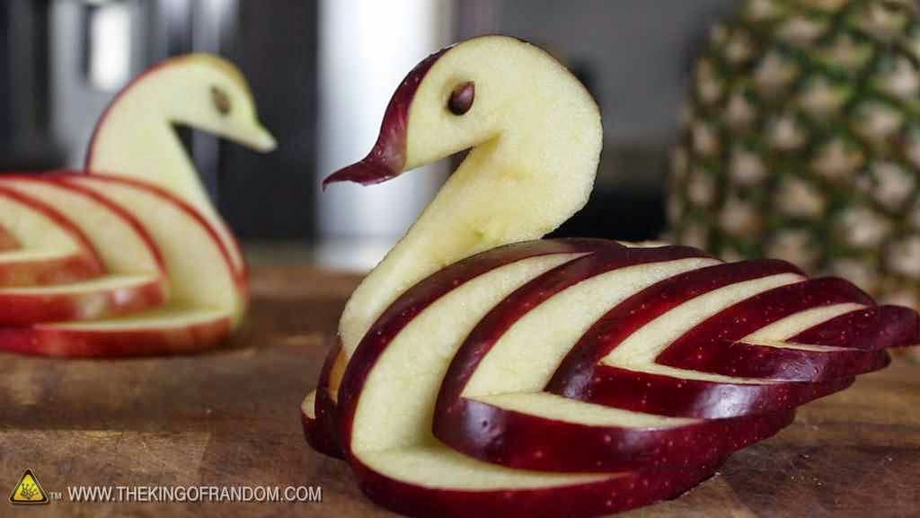 How to Make an Edible Apple Swan! Creative Ideas