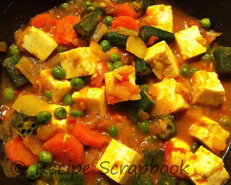 Recipe Scrapbook: Paneer-Mixed Vegetables
