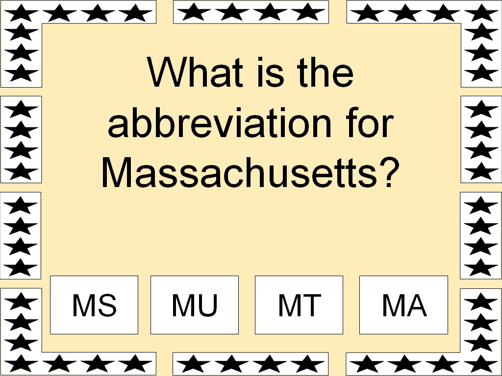 Student Survive 2 Thrive American State Abbreviations Part 2 of 5