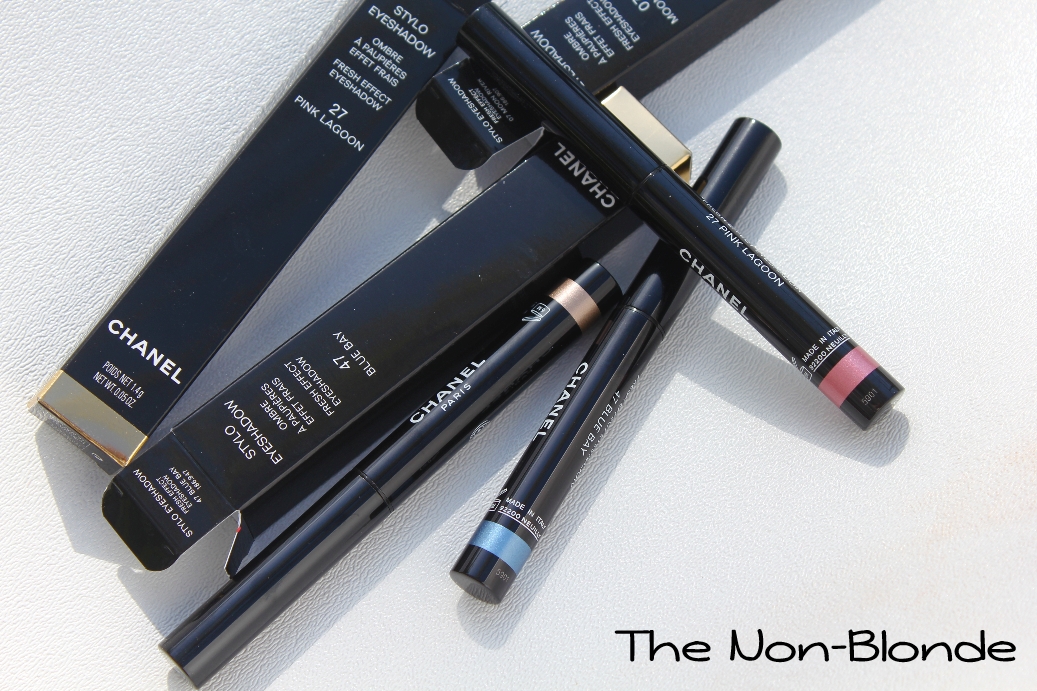 The Non-Blonde: Chanel Stylo Eye Shadow: Moon River, Pink Lagoon, Blue Bay  Summer 2013