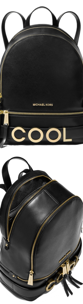 michael kors rhea medium embellished leather backpack