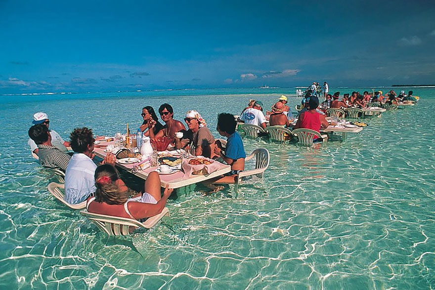 35 Of The World’s Most Amazing Restaurants To Eat In Before You Die - Dine In The Water In This Amazing Restaurant In Bora Bora