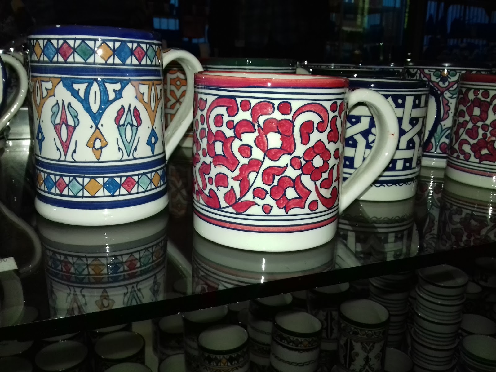 Traditional Cups Cooperative Artistic Pottery And Zellige Of Fes