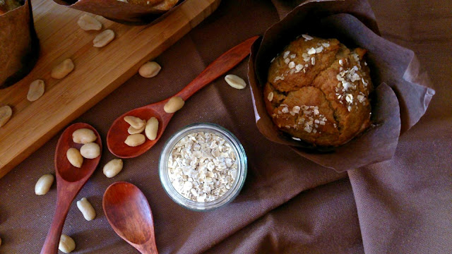 mufins mantequilla de cacahuete plátano maní crema lorraine pascale desayuno merienda postre healthy fit receta magdalenas fácil sencilla