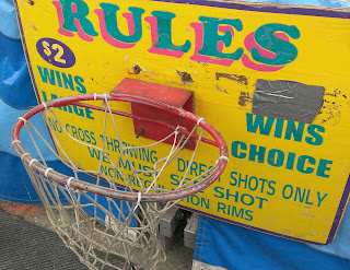 basketball hoop game at a carnival with rules