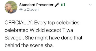 Nigerians react as Tiwa Savage ignores Wizkid on his birthday 11