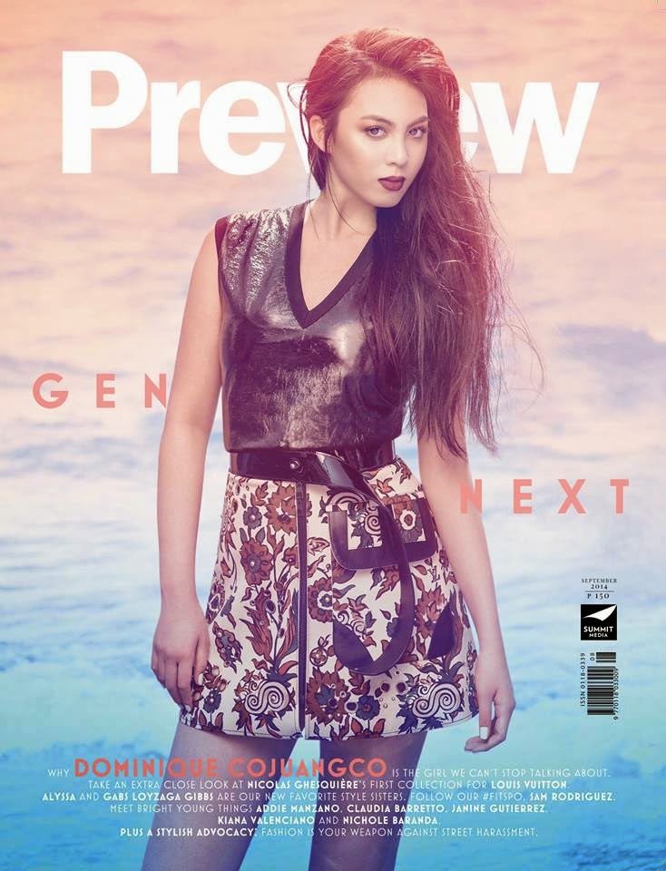 dominique cojuangco on the cover of preview magazine september 2014