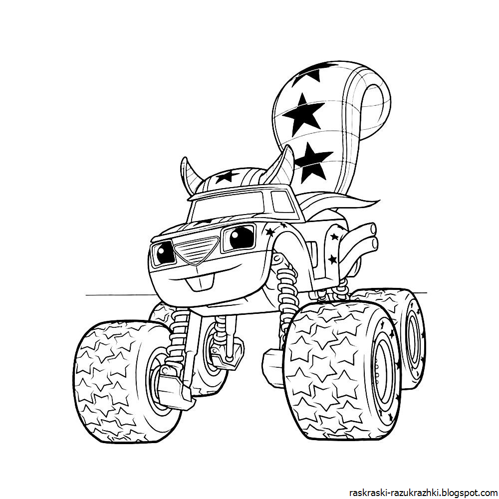 Раскраска Вспыш И Чудо Машинки