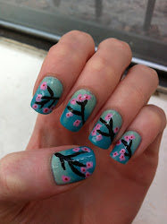 cherry blossom nail