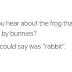 All He Could Say Was Rabbit