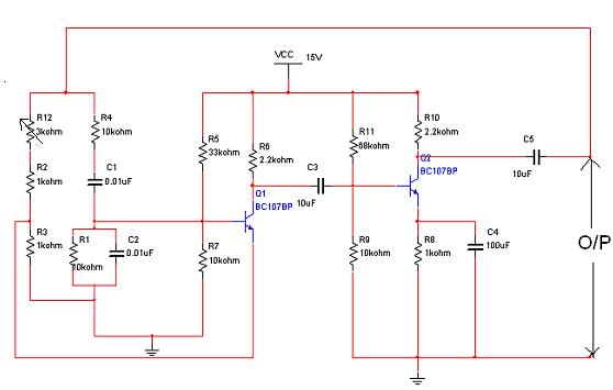 WEIN BRIDGE OSCILLATOR Electronic devices and circuits lab manual