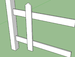 membuat gambar pagar rumah dengan Array