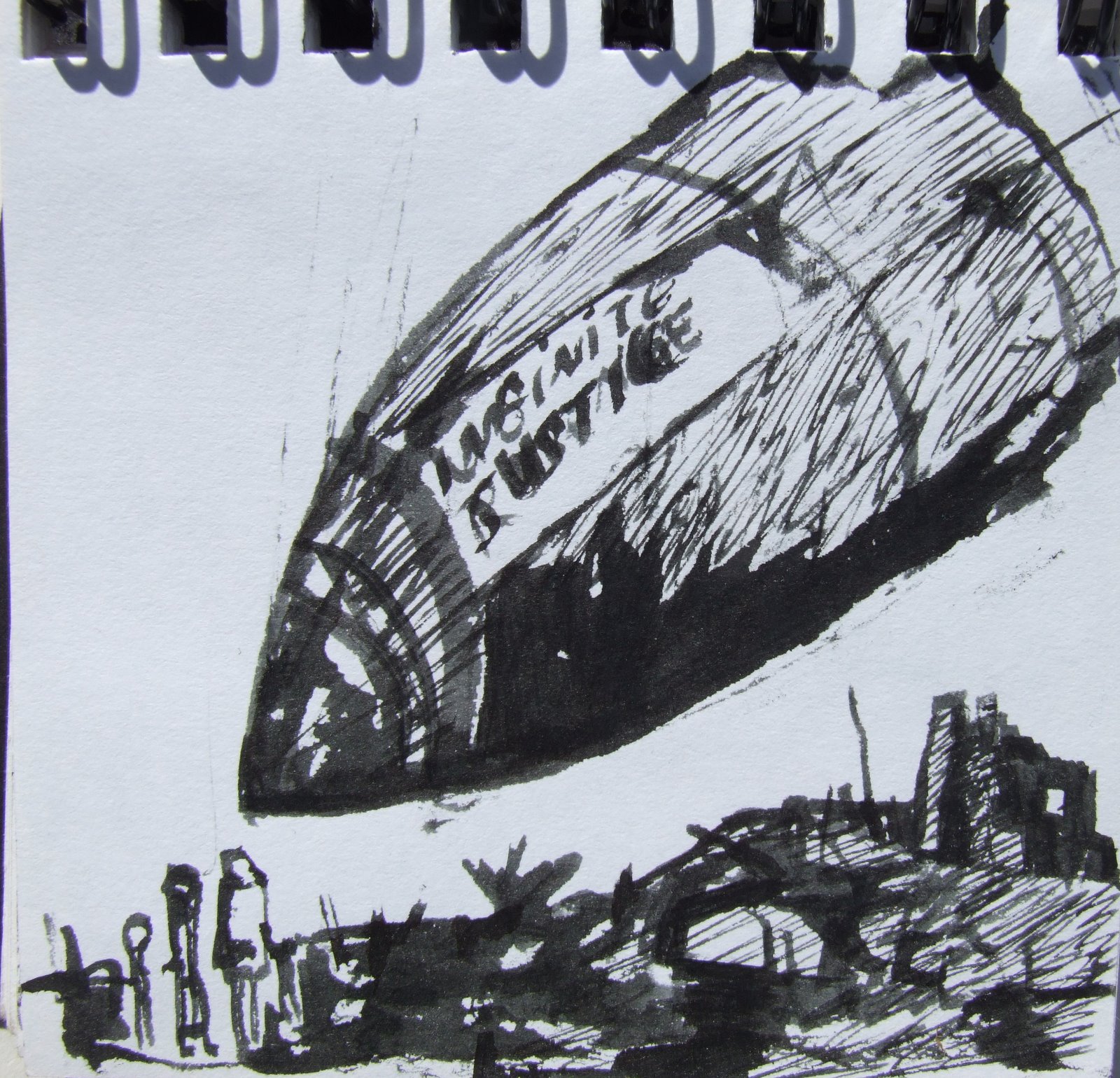 Day2day: 9 / 11 sketchbook (drawings from the TV, Sept 11th / 12th 2001))