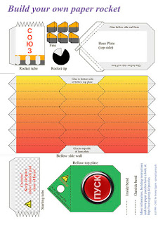 Шаблон бумажной ракеты СОЮЗ