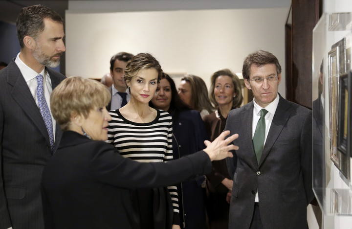 Queen Letizia of Spain attended the inauguration of the 'The First Picasso' exhibition at the 'Museo de Belas Artes A Coruna