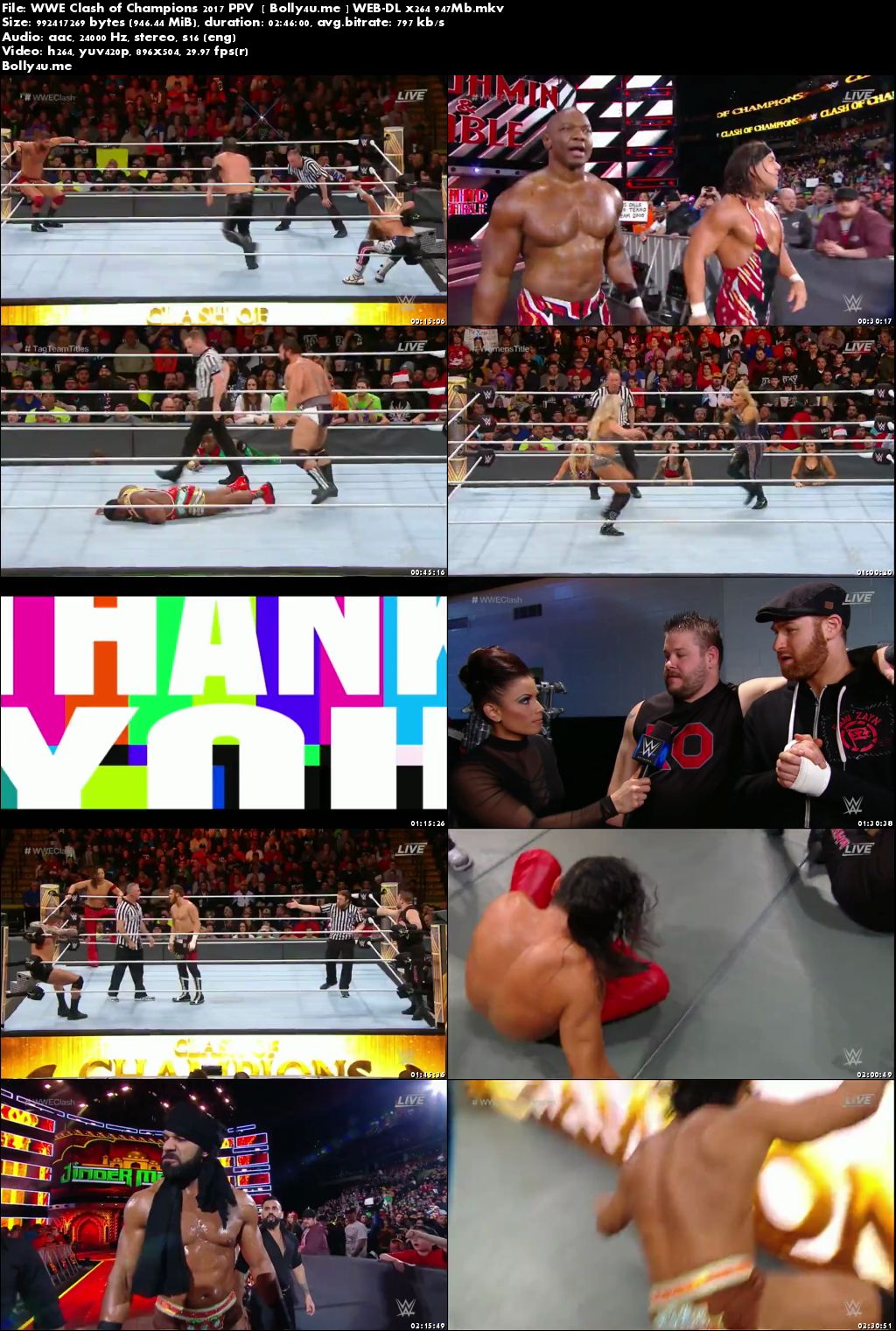 WWE Clash Of Champions PPV WEB-DL 950MB 17 December 2017 Download WWE Clash Of Champions PPV WEB-DL 950MB 17 December 2017 Download