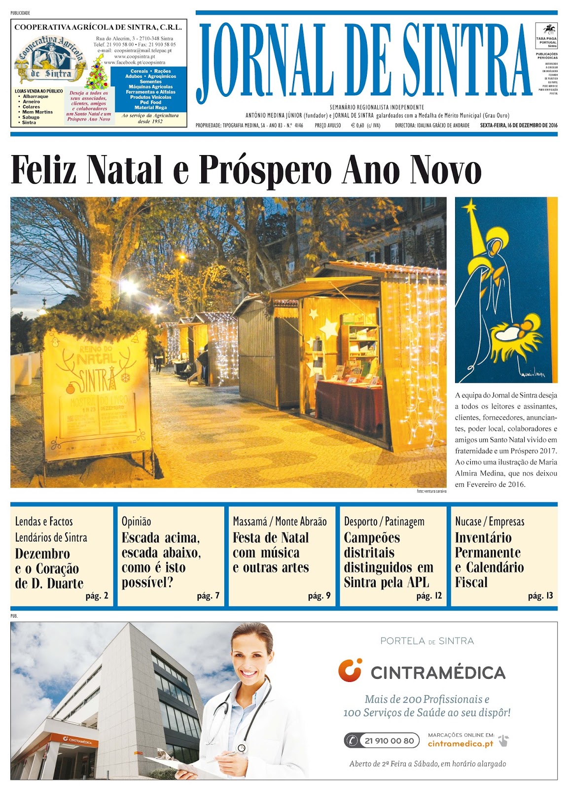 Capa da edição de 16-12-2016 Capa da edição de 16-12-2016