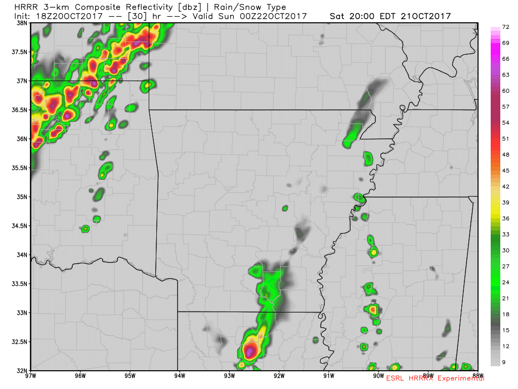 i believe the razorback game will be dry at the start if we can avoid the isolated showers prior to the squall line we will have to watch radar and i believe the razorback game will be dry at the start if we can avoid the isolated showers prior to the squall line we will have to watch radar and