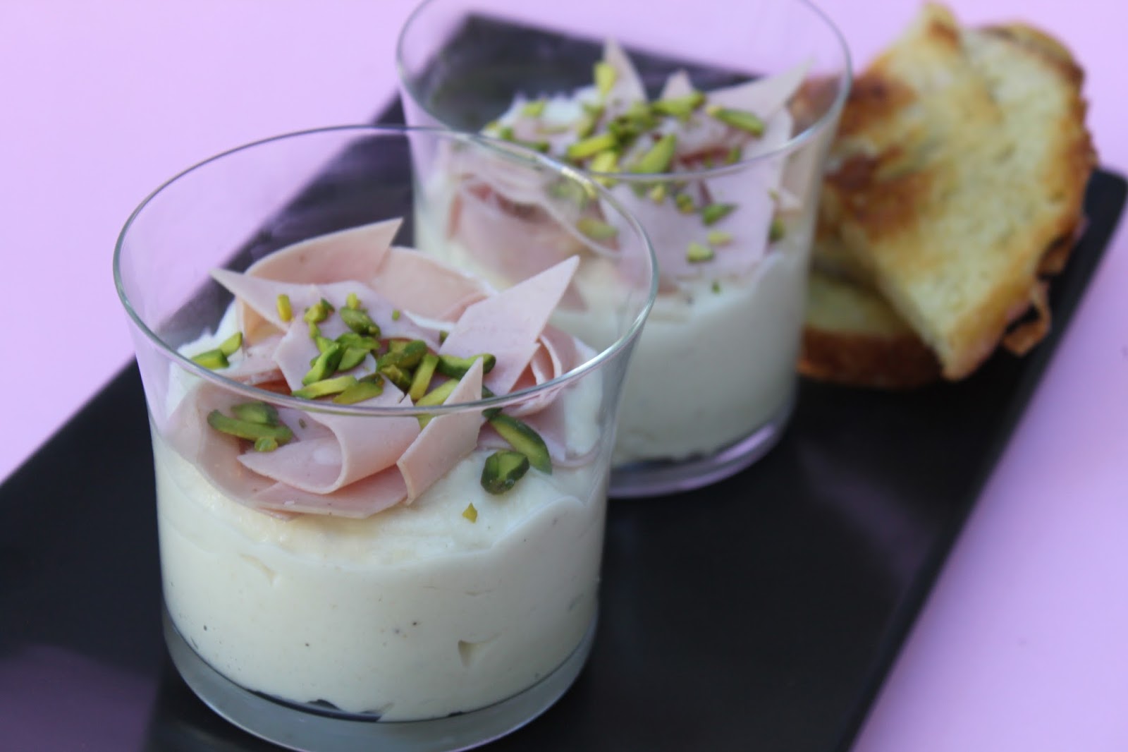 Pots and Frills Celery Root Mousse with Mortadella