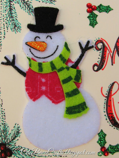 Handmade Christmas card by CdeBaca Crafts.