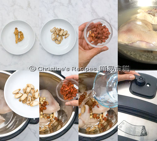 Ginseng Goji Chicken Soup Procedures