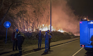 Incendio en Sopelana (Sopela), en 2015.