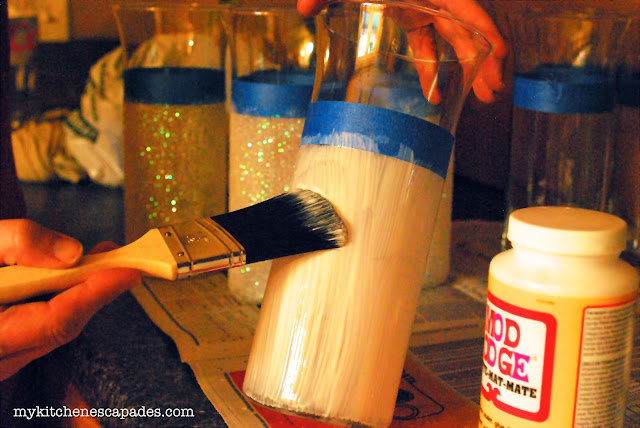 DIY glitter vase tutorial