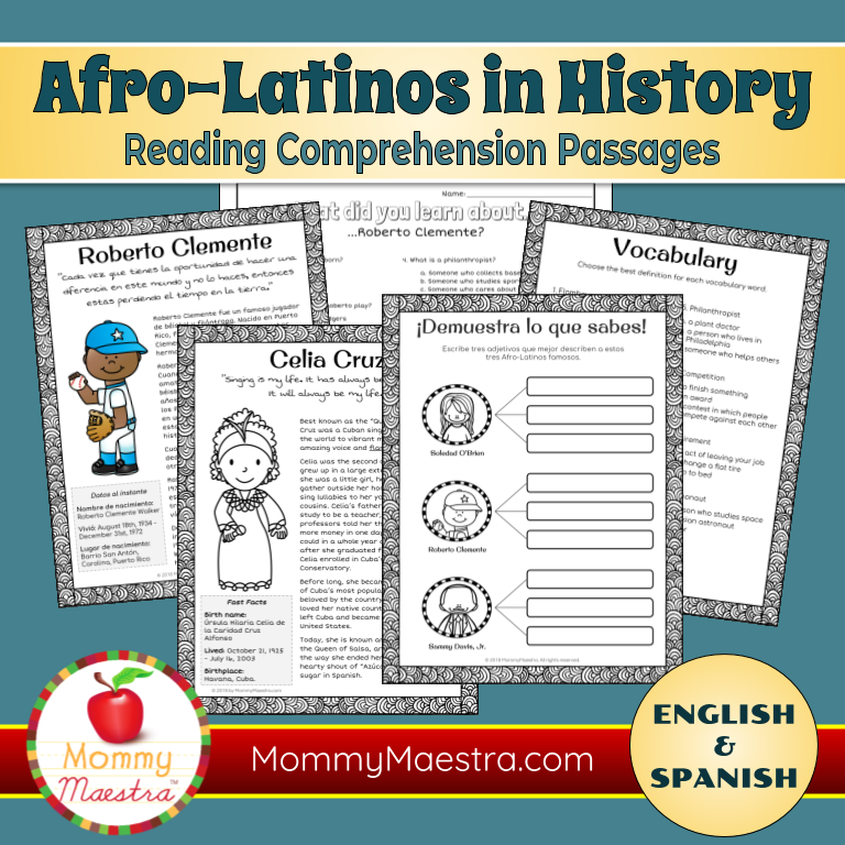 Mommy Maestra: Famous Afro-Latinos Reading Passages Mommy Maestra: Famous Afro-Latinos Reading Passages