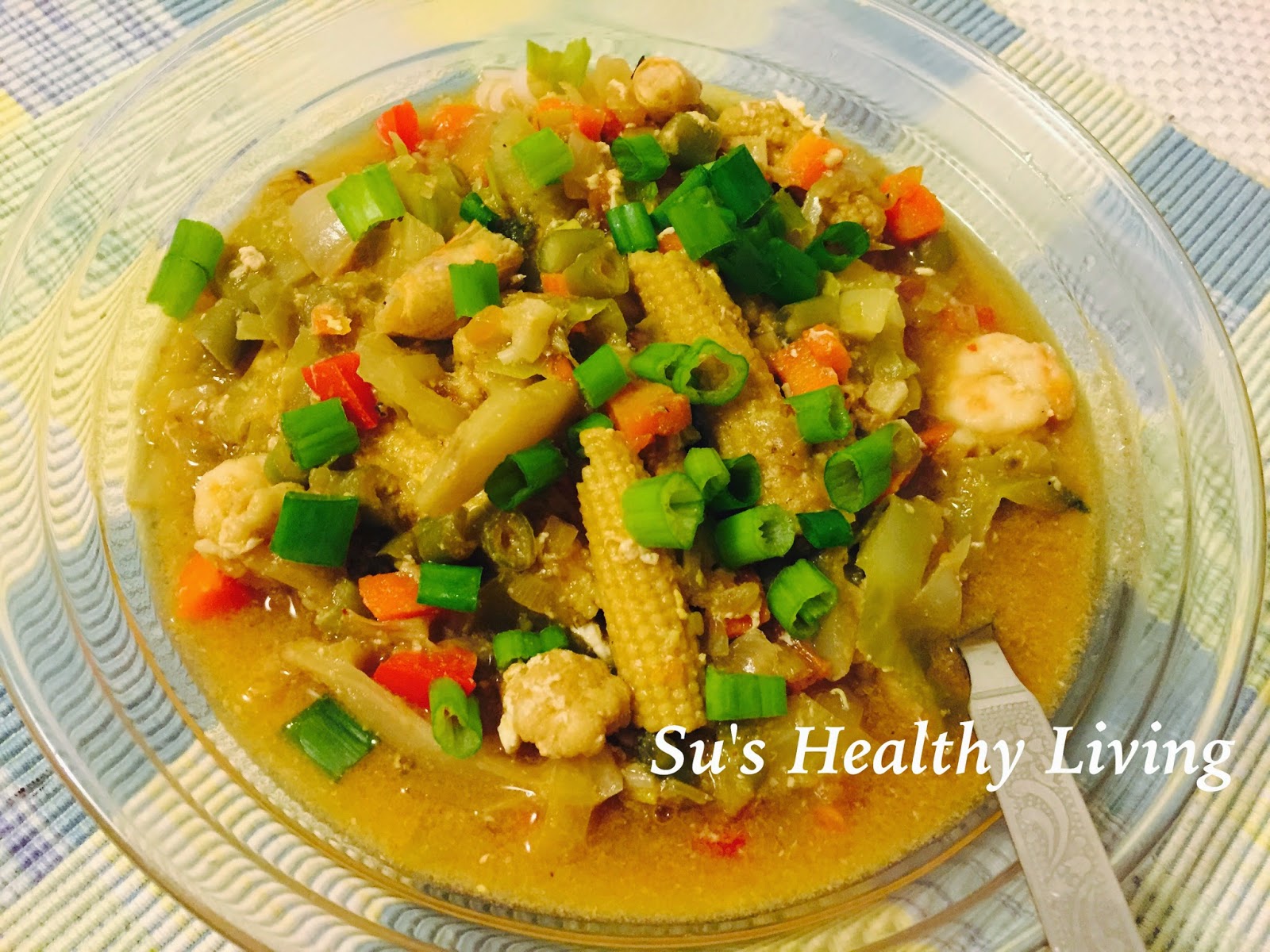 Su'sHealthyLiving Seafood Noodle Soup & Seafood Noodles; Thai style.