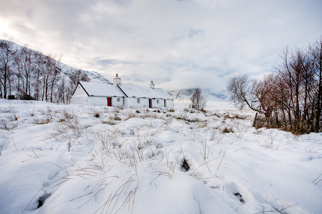 Photo of snow on Blackrock cottage