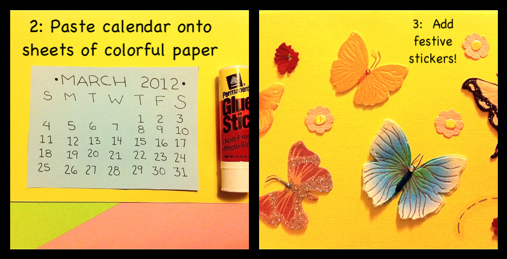 Satin And Salt DIY March (Butterfly) Calendar