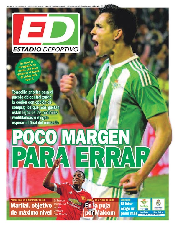 Betis, Estadio Deportivo: "Poco margen para errar"