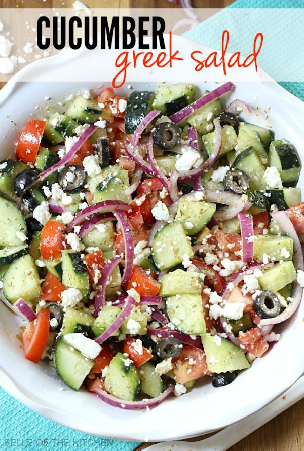 CUCUMBER GREEK SALAD RECIPE CUCUMBER GREEK SALAD RECIPE