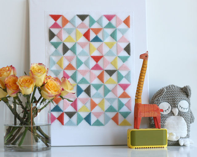 Diy geometric embroidery update