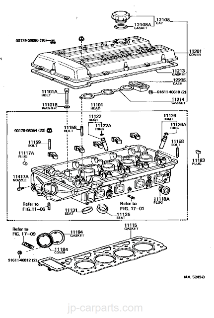 KP Gasket: Toyota 2TG Full Set Gasket